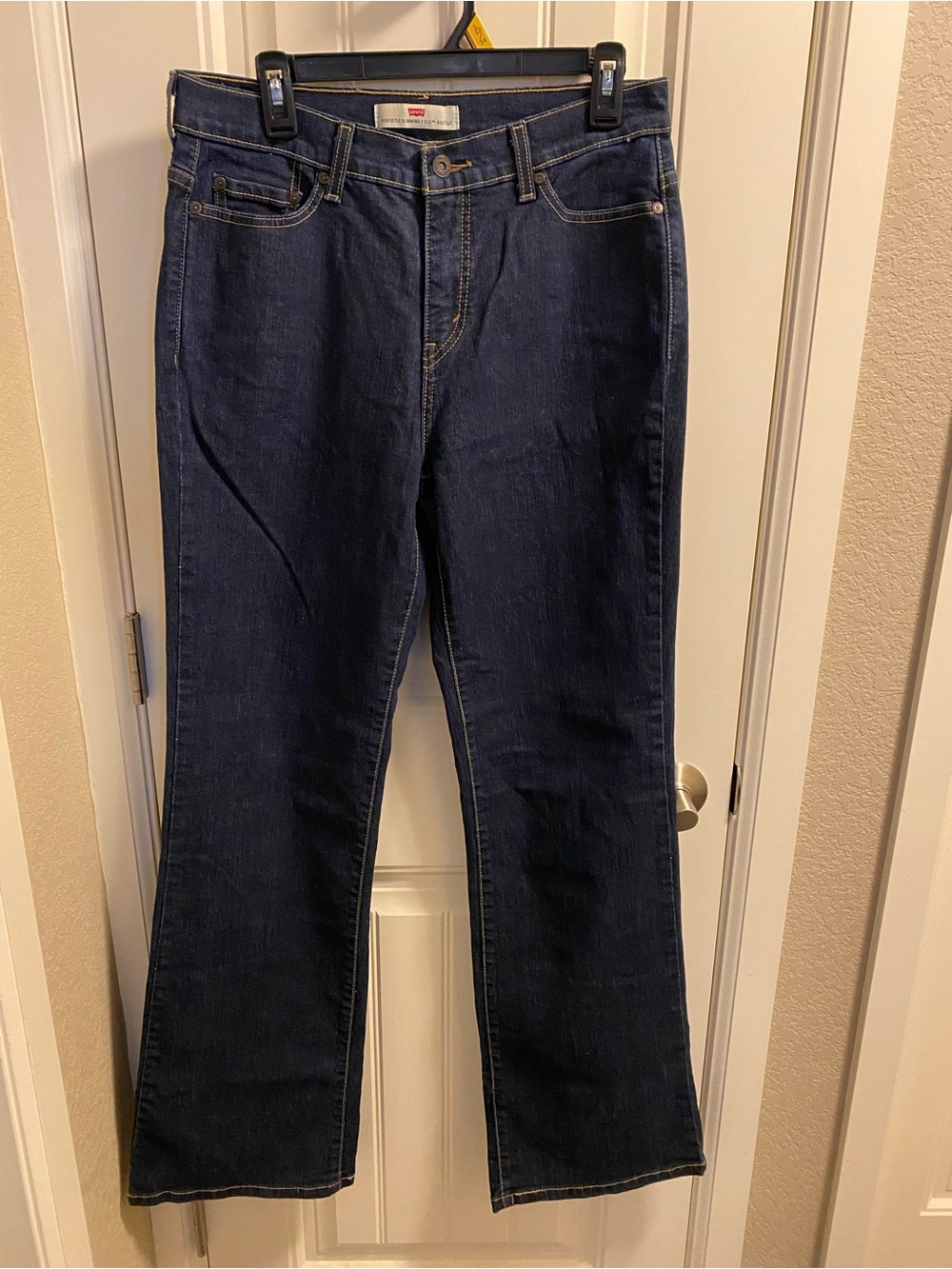 Levis Jeans 12 L Perfectly Slimming 512 Bootcut Stretch Dark Blue Denim 12L Long